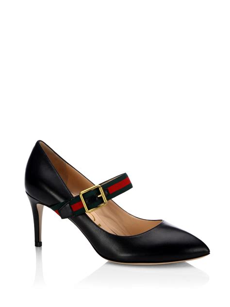 sylvie leather pump gucci|Gucci mary jane pumps.